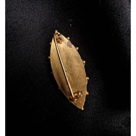 Vintage 1930S Italian Mosaic Brooch With Intricate Floral Design - Picture 5 of 5